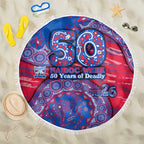 Western Bulldogs NAIDOC Week 2026 Beach Blanket Australian Aboriginal Dot Art Dreamtime Pattern Style