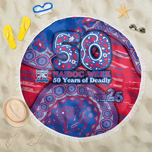 Western Bulldogs NAIDOC Week 2026 Beach Blanket Australian Aboriginal Dot Art Dreamtime Pattern Style