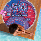 Western Bulldogs NAIDOC Week 2026 Beach Blanket Australian Aboriginal Dot Art Dreamtime Pattern Style