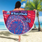 Western Bulldogs NAIDOC Week 2026 Beach Blanket Australian Aboriginal Dot Art Dreamtime Pattern Style