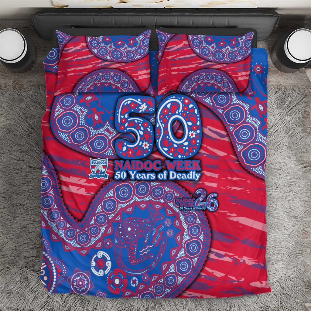 Western Bulldogs NAIDOC Week 2026 Bedding Set Australian Aboriginal Dot Art Dreamtime Pattern Style