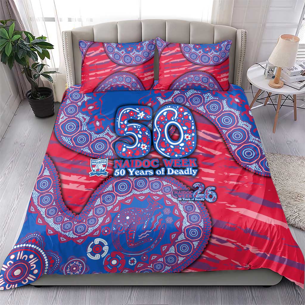 Western Bulldogs NAIDOC Week 2026 Bedding Set Australian Aboriginal Dot Art Dreamtime Pattern Style