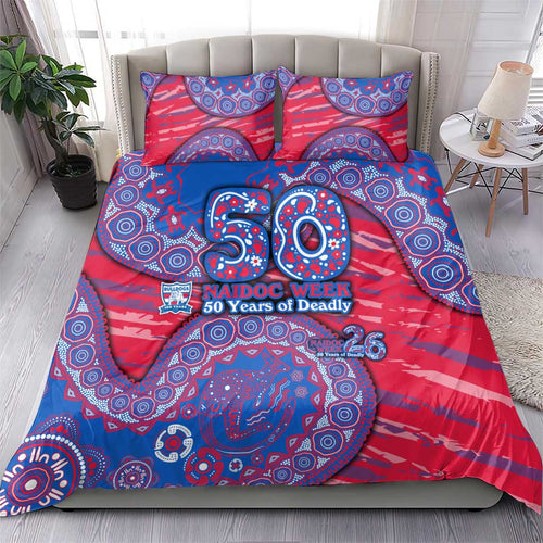 Western Bulldogs NAIDOC Week 2026 Bedding Set Australian Aboriginal Dot Art Dreamtime Pattern Style