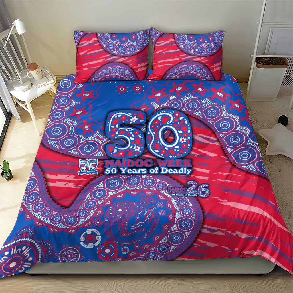 Western Bulldogs NAIDOC Week 2026 Bedding Set Australian Aboriginal Dot Art Dreamtime Pattern Style