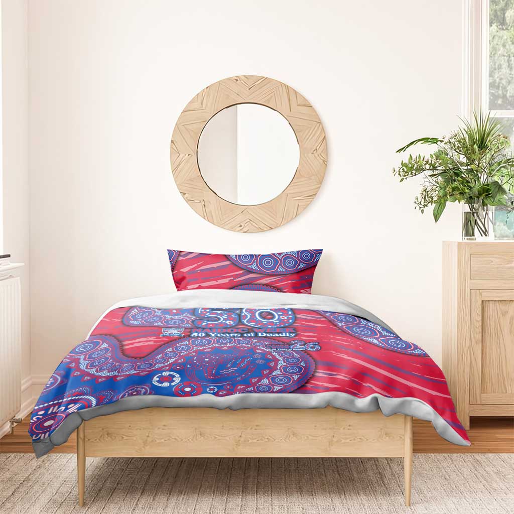 Western Bulldogs NAIDOC Week 2026 Bedding Set Australian Aboriginal Dot Art Dreamtime Pattern Style