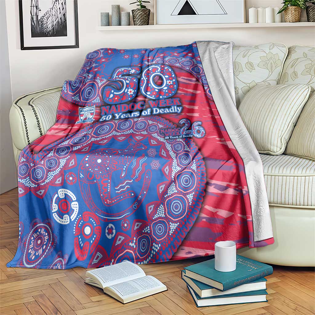 Western Bulldogs NAIDOC Week 2026 Blanket Australian Aboriginal Dot Art Dreamtime Pattern Style