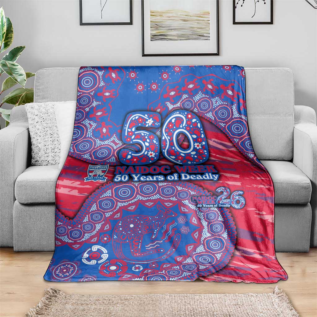 Western Bulldogs NAIDOC Week 2026 Blanket Australian Aboriginal Dot Art Dreamtime Pattern Style