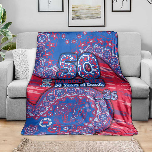 Western Bulldogs NAIDOC Week 2026 Blanket Australian Aboriginal Dot Art Dreamtime Pattern Style