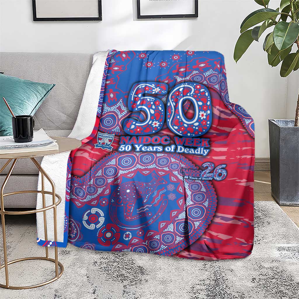 Western Bulldogs NAIDOC Week 2026 Blanket Australian Aboriginal Dot Art Dreamtime Pattern Style