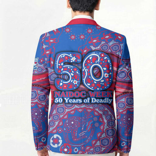 Western Bulldogs NAIDOC Week 2026 Blazer Australian Aboriginal Dot Art Dreamtime Pattern Style
