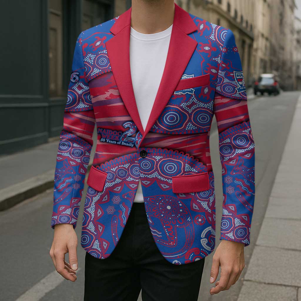 Western Bulldogs NAIDOC Week 2026 Blazer Australian Aboriginal Dot Art Dreamtime Pattern Style
