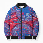 Western Bulldogs NAIDOC Week 2026 Bomber Puffer Jacket Australian Aboriginal Dot Art Dreamtime Pattern Style