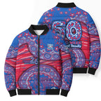 Western Bulldogs NAIDOC Week 2026 Bomber Puffer Jacket Australian Aboriginal Dot Art Dreamtime Pattern Style