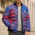 Western Bulldogs NAIDOC Week 2026 Bomber Puffer Jacket Australian Aboriginal Dot Art Dreamtime Pattern Style