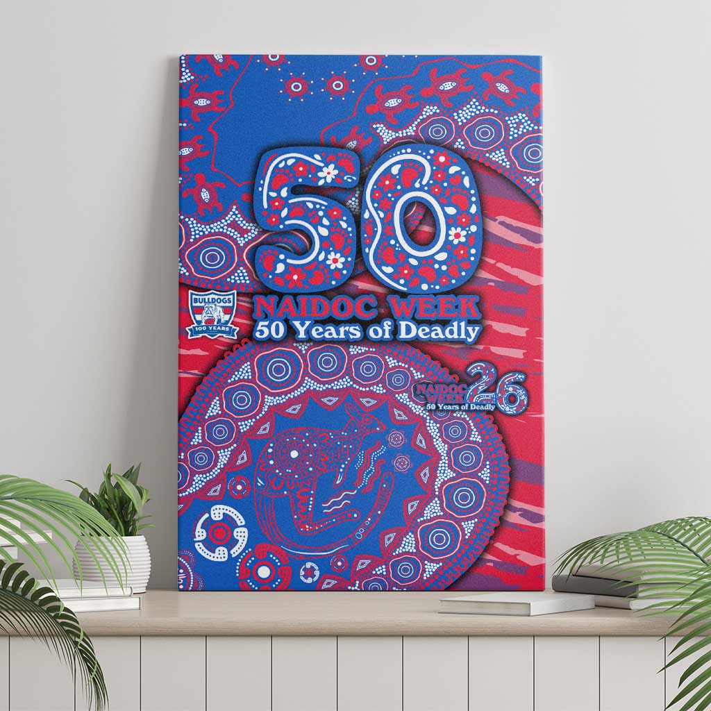 Western Bulldogs NAIDOC Week 2026 Canvas Wall Art Australian Aboriginal Dot Art Dreamtime Pattern Style
