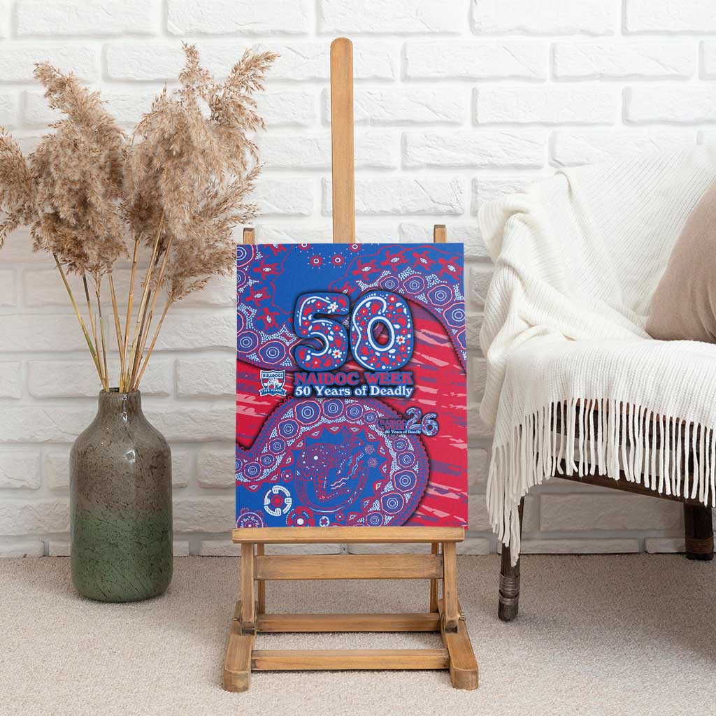 Western Bulldogs NAIDOC Week 2026 Canvas Wall Art Australian Aboriginal Dot Art Dreamtime Pattern Style