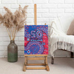 Western Bulldogs NAIDOC Week 2026 Canvas Wall Art Australian Aboriginal Dot Art Dreamtime Pattern Style