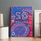 Western Bulldogs NAIDOC Week 2026 Canvas Wall Art Australian Aboriginal Dot Art Dreamtime Pattern Style