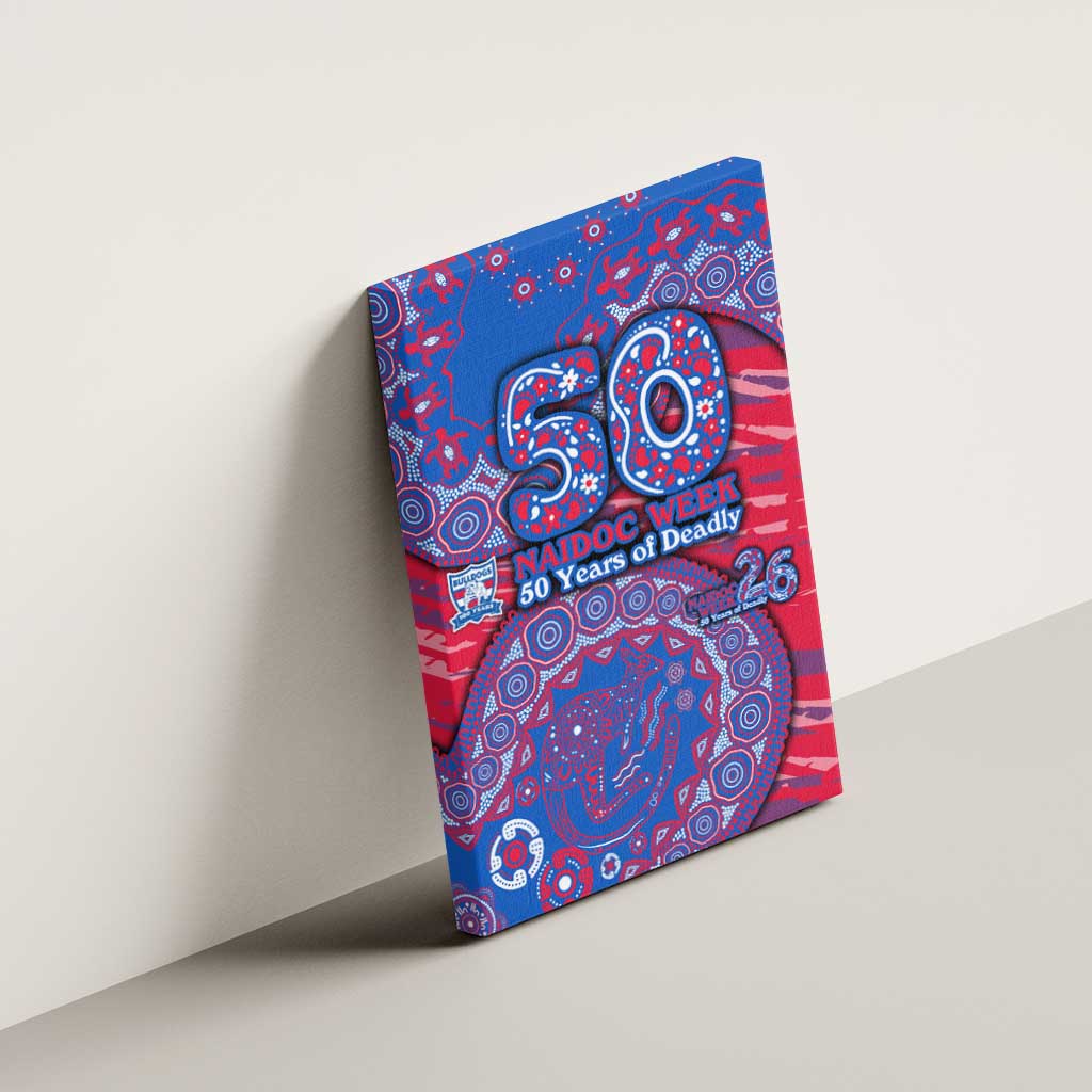 Western Bulldogs NAIDOC Week 2026 Canvas Wall Art Australian Aboriginal Dot Art Dreamtime Pattern Style