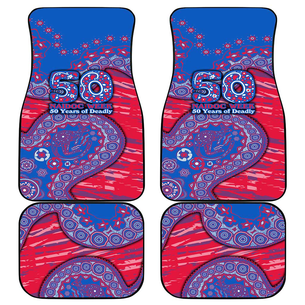 Western Bulldogs NAIDOC Week 2026 Car Mats Australian Aboriginal Dot Art Dreamtime Pattern Style