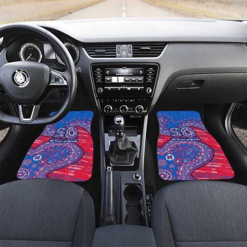 Western Bulldogs NAIDOC Week 2026 Car Mats Australian Aboriginal Dot Art Dreamtime Pattern Style