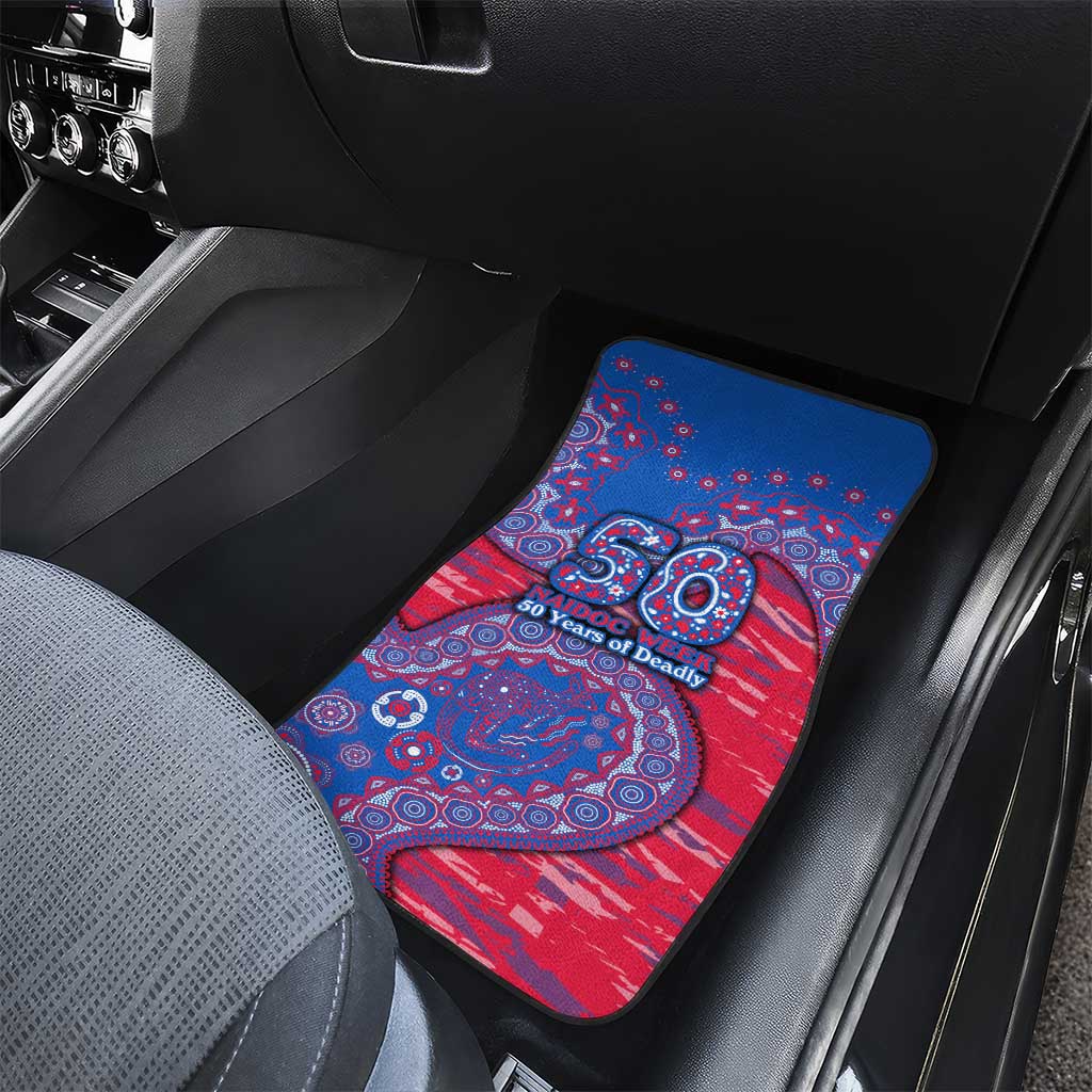 Western Bulldogs NAIDOC Week 2026 Car Mats Australian Aboriginal Dot Art Dreamtime Pattern Style