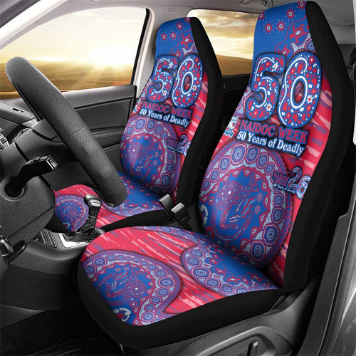 Western Bulldogs NAIDOC Week 2026 Car Seat Cover Australian Aboriginal Dot Art Dreamtime Pattern Style