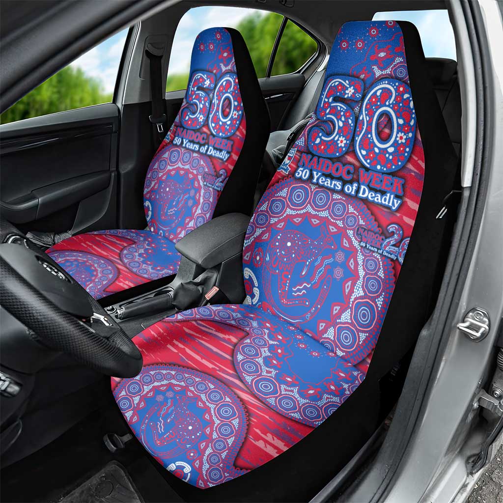 Western Bulldogs NAIDOC Week 2026 Car Seat Cover Australian Aboriginal Dot Art Dreamtime Pattern Style