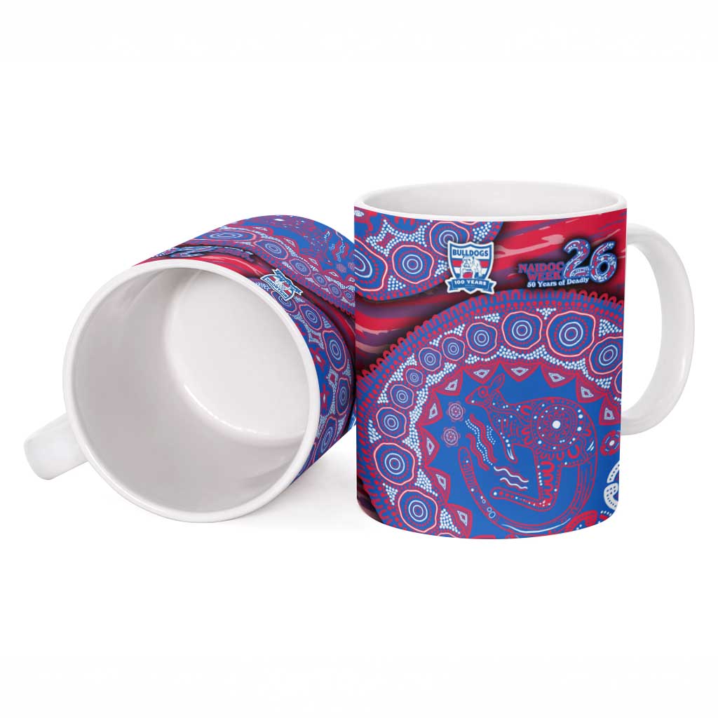 Western Bulldogs NAIDOC Week 2026 Ceramic Mug Australian Aboriginal Dot Art Dreamtime Pattern Style