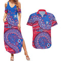 Western Bulldogs NAIDOC Week 2026 Couples Matching Summer Maxi Dress and Hawaiian Shirt Australian Aboriginal Dot Art Dreamtime Pattern Style
