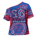 Western Bulldogs NAIDOC Week 2026 Cross Shoulder Shirt Australian Aboriginal Dot Art Dreamtime Pattern Style
