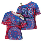 Western Bulldogs NAIDOC Week 2026 Cross Shoulder Shirt Australian Aboriginal Dot Art Dreamtime Pattern Style