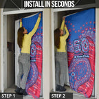 Western Bulldogs NAIDOC Week 2026 Door Cover Australian Aboriginal Dot Art Dreamtime Pattern Style