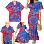 Western Bulldogs NAIDOC Week 2026 Family Matching Mermaid Dress and Hawaiian Shirt Australian Aboriginal Dot Art Dreamtime Pattern Style