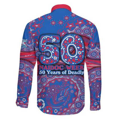 Western Bulldogs NAIDOC Week 2026 Family Matching Mermaid Dress and Hawaiian Shirt Australian Aboriginal Dot Art Dreamtime Pattern Style