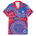 Western Bulldogs NAIDOC Week 2026 Family Matching Off Shoulder Maxi Dress and Hawaiian Shirt Australian Aboriginal Dot Art Dreamtime Pattern Style