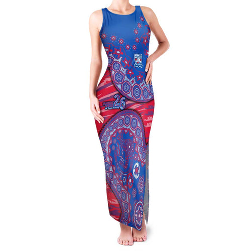 Western Bulldogs NAIDOC Week 2026 Family Matching Tank Maxi Dress and Hawaiian Shirt Australian Aboriginal Dot Art Dreamtime Pattern Style
