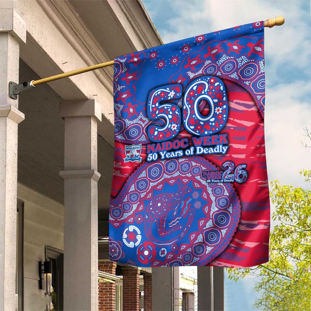 Western Bulldogs NAIDOC Week 2026 Garden Flag Australian Aboriginal Dot Art Dreamtime Pattern Style