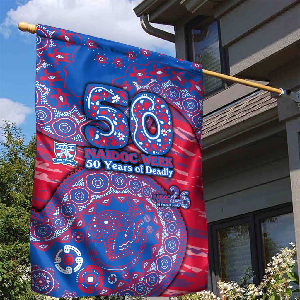 Western Bulldogs NAIDOC Week 2026 Garden Flag Australian Aboriginal Dot Art Dreamtime Pattern Style