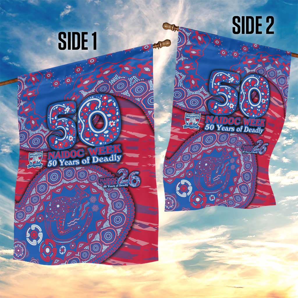 Western Bulldogs NAIDOC Week 2026 Garden Flag Australian Aboriginal Dot Art Dreamtime Pattern Style