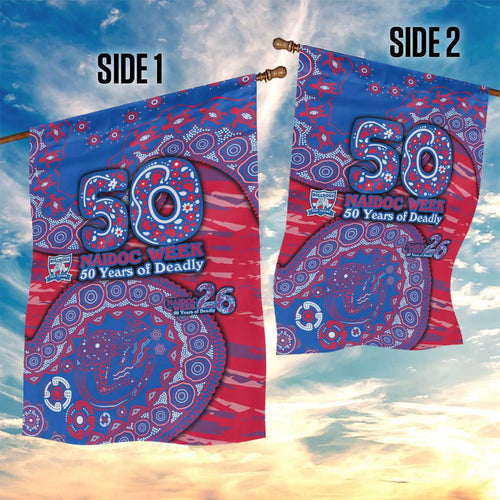 Western Bulldogs NAIDOC Week 2026 Garden Flag Australian Aboriginal Dot Art Dreamtime Pattern Style