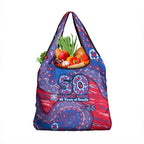 Western Bulldogs NAIDOC Week 2026 Grocery Bag Australian Aboriginal Dot Art Dreamtime Pattern Style
