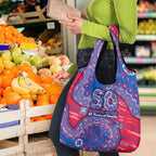 Western Bulldogs NAIDOC Week 2026 Grocery Bag Australian Aboriginal Dot Art Dreamtime Pattern Style