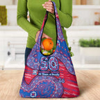 Western Bulldogs NAIDOC Week 2026 Grocery Bag Australian Aboriginal Dot Art Dreamtime Pattern Style