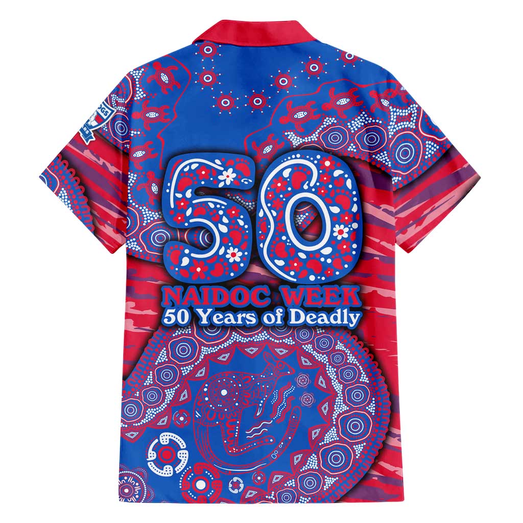 Western Bulldogs NAIDOC Week 2026 Hawaiian Shirt Australian Aboriginal Dot Art Dreamtime Pattern Style