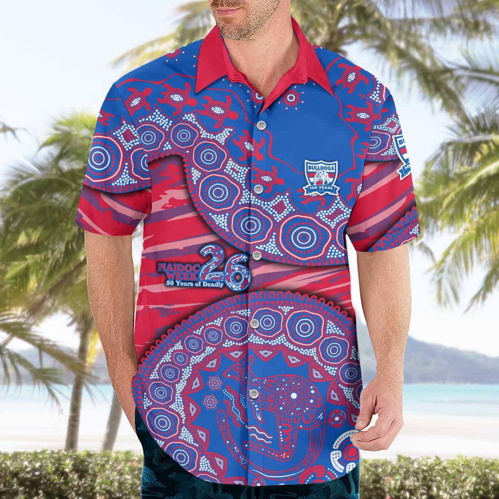 Western Bulldogs NAIDOC Week 2026 Hawaiian Shirt Australian Aboriginal Dot Art Dreamtime Pattern Style
