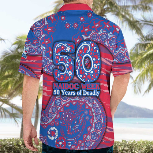 Western Bulldogs NAIDOC Week 2026 Hawaiian Shirt Australian Aboriginal Dot Art Dreamtime Pattern Style