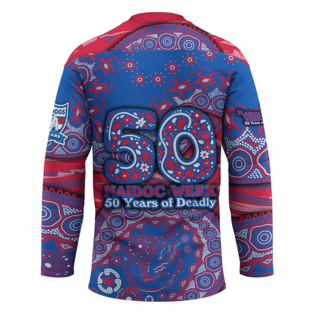 Western Bulldogs NAIDOC Week 2026 Hockey Jersey Australian Aboriginal Dot Art Dreamtime Pattern Style