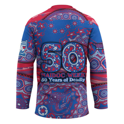 Western Bulldogs NAIDOC Week 2026 Hockey Jersey Australian Aboriginal Dot Art Dreamtime Pattern Style