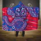 Western Bulldogs NAIDOC Week 2026 Hooded Blanket Australian Aboriginal Dot Art Dreamtime Pattern Style